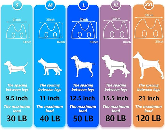 Pet Dog Grooming Hammock Harness for Medium Dogs Nail Trimming, Dog Sling for Cutting Nails, Dog Hanging Holder Hanger for Clipping Nails with Nail Clippers, Nail File, Scissors