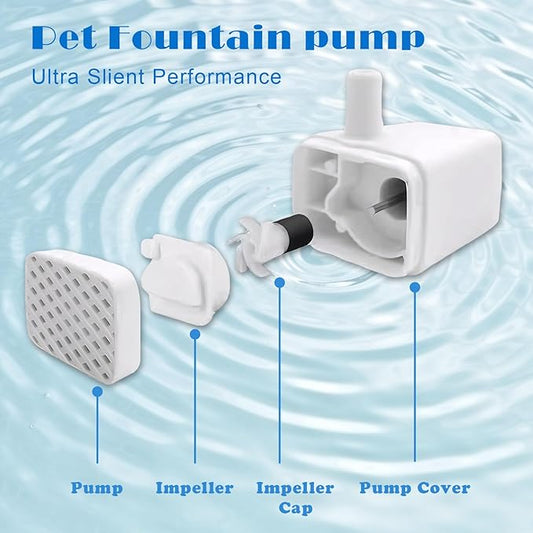 Water Pump for Pet Fountain,Smart cat Water Fountain-White for HB-200(20 inches Lifting)