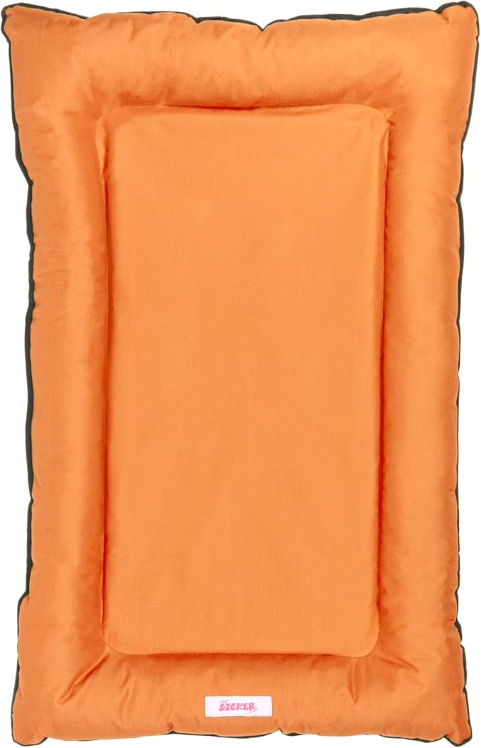 DBD3004B-XL Archie 46" x 41.5" Traditional Oxford Waterproof Indoor/Outdoor Hand-Washable Memory Foam Camping Pet Bed, Tangerine