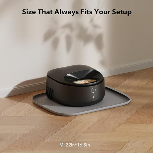 PETLIBRO Pet Mats for Dogs and Cats, Extra Large Dog Bowl Mat for Feeder or Fountain, Non-Slip Waterproof Pet Feeding Mat for PLAF103 Dual Tray, PLAF109, PLAF203 Dual Tray, PLAF301, 22''x16.5''