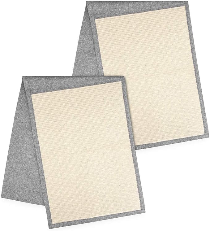 Navaris 2X Cat Scratch Mats Sofa Protector - Natural Sisal Furniture Protector Scratching Pads for Cats - Chair, Couch, Seat, Stairs