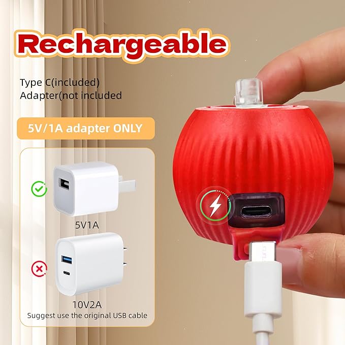 2-Pack Interactive Cat Toys Ball - 2025 New Gen with Smart Obstacle Avoidance & Auto Wake-Up,Includes 4 Speedy Tail 2.0 Ropes, Ideal Kitten Toys for Bored Indoor Cats (Red & Green)