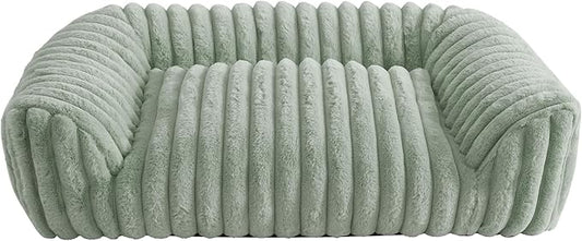 Arlee Saddle Sofa Memory Foam Pet Bed, Comfortable & Washable, Ideal for Dogs and Puppies, Extra Comfort, Couch Design, Crate & Kennel Furniture, Pet Supplies & Essentials, Sage, Medium