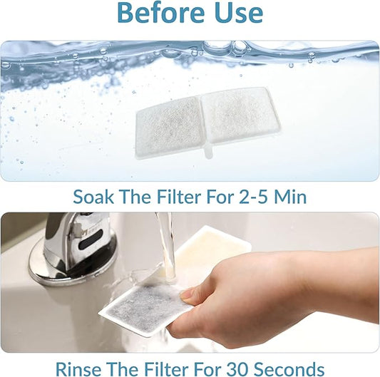 PET LAYSON Pumpless Cat Water Fountain Filter,Smart Cordless Pet Fountains Battery Operated 3.6L/122oz with Maglev Valve Technology Wireless Rechargeable Water Dispenser Filters (White, M1-8 Filter)