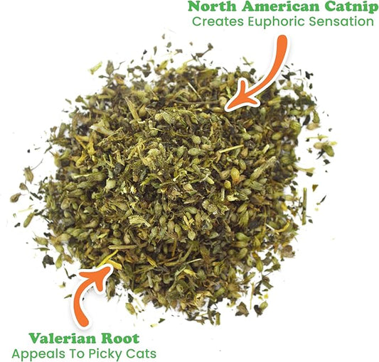 Meowijuana® Kalico Kush - Valerian Root and Catnip Blend - Large Bottle