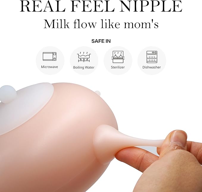 Doggiema Puppy Feeders for Multiple, Puppy Bottles for Nursing, Puppy Milk Feeder, Puppy Nipple Feeder, Puppy Feeding Station,Silicone Puppy Feeder with Nipples M Size