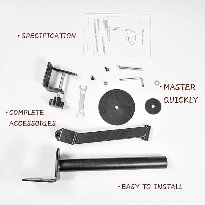 Cat Bed Desk with Pet Mat, Cat Hammock for Desk, Cat Bed Desk with Wooden Bowl, 360° Rotation and Adjustable Height, Brown