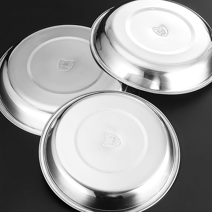 3Packs Cat-Bowls Cat Food Bowl - 6.2 Inch 304 Stainless Steel Cats Feed Bowl for Indoor Cats Shallow and Wide Wet Food Plate Pet Feeding Whisker Fatigue Relief Pet Plate for Kitten Puppy Small Dog