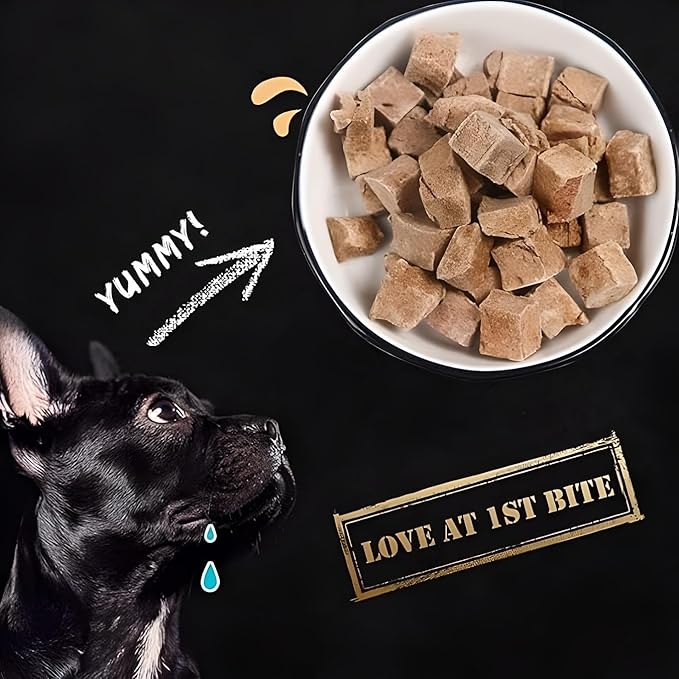 Organic Freeze Dried Dog & Cat Treats - Single Ingredient, Grain Free Food Toppers for Healthy Pets, No Fillers or Preservatives (3 Bag, Beef)