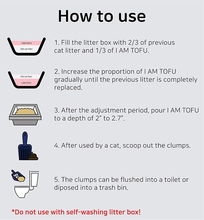 I AM TOFU - Tofu Cat Litter, Natural Flushable Extra Clumping Pellet Litter, 10LB x 3 (Honey Peach 2 & Original 1)