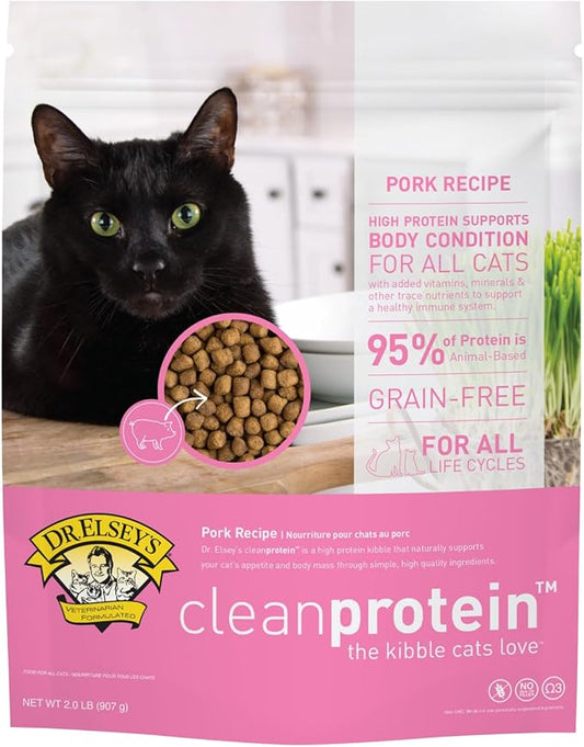 Dr. Elsey's cleanprotein Pork Cat Kibble 2lb. Bag