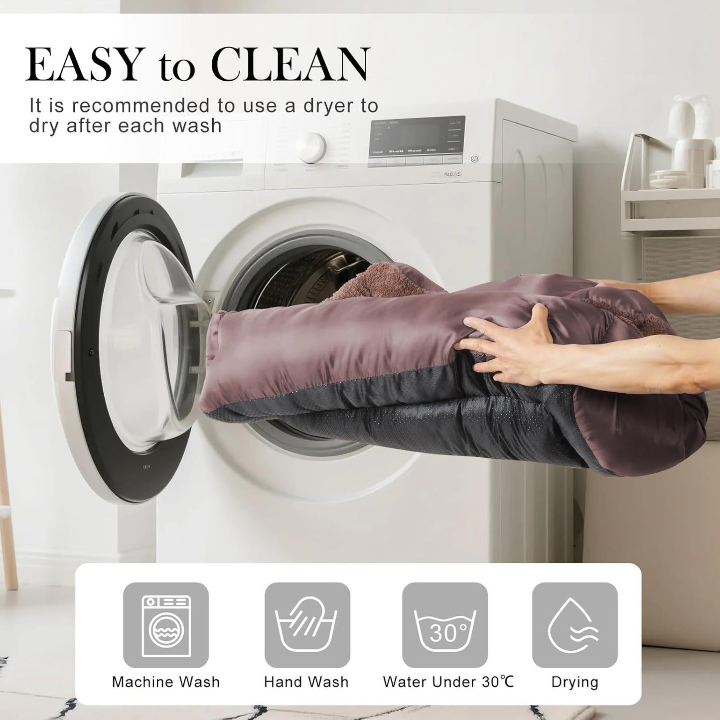 Dog Bed for Large Dogs, Rectangle Washable Orthopedic Pet Bed, Soft Sleeping Puppy Bed, Durable Dog Sofa with Anti-Slip Bottom