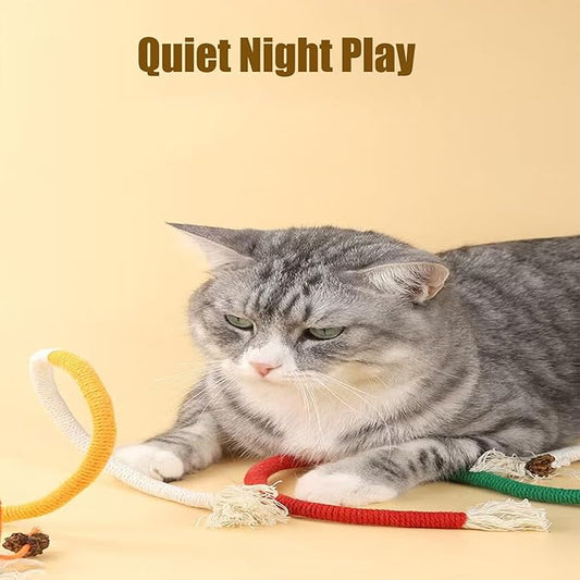 Celery Pets Cat Chew Rope,Catnip-Infused Organic Cotton Chew Rope Toys for Cats, Soft & Safe Dental Chew Toys for Indoor Cats, Self-Play and Teeth Cleaning (3PCS)