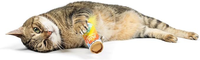 Huxley & Kent Plush Cat Toy | Fuzzy Soft Seltzer | Yappy Hour Rainbow Strong Catnip Filled Cat Toy | Plush Interactive Kitten and Cat Toy with Catnip and Crinkle | Kittybelles