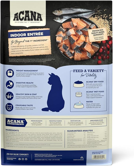 ACANA Indoor Entrée Fish Recipe Dry Cat Food 10lb Bag