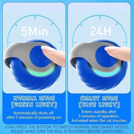 Smart Interactive Cats Toy Balls,Automatic Moving Balls for Cat Dog Touch Motion Rolling Toy Ball,Self Rolling Smart Ball Toy Interactive Cat Toys with Tail