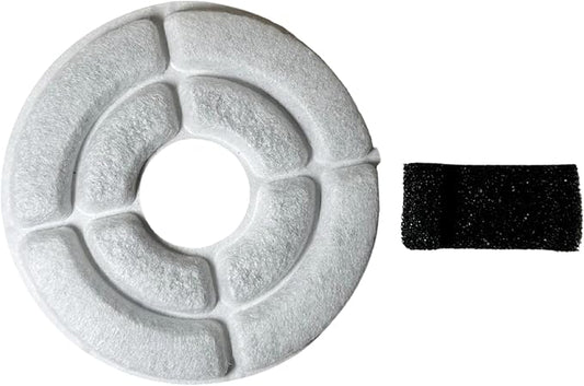 6 NISPIRA Charcoal Water Filters with Black Spongy Replacements for Kastty Whisper Quiet 2.2L/ 74 pz, Deeipet, IPettie Kamino 3L/101oz Cat Dog Water Fountain Dispenser | 5 mm Diameter