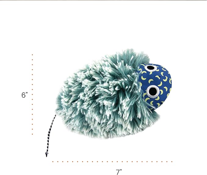 Catstages Nighttime Cuddle Plush Cat Toy with Catnip and Glow Details, Blue - Soft, Comfortable, Quiet