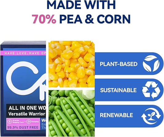 OPET Mixed Tofu Cat Litter - 18lb Strong Clumping Litter, Mixed Tofu and Bentonite, 99.9% Dust Free and Flushable Cat Litter, Natural Sustainable Ingredients Odor Control, Low Tracking(18lb, Fresh)