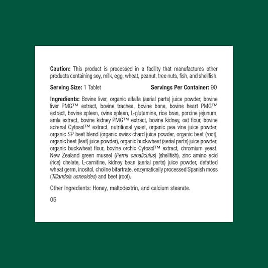 Standard Process Inc. Feline Whole Body Support - Nutritional Cat Supplement for Multisystem Support - Feline Daily Maintenance Supplement - 90 Tablets