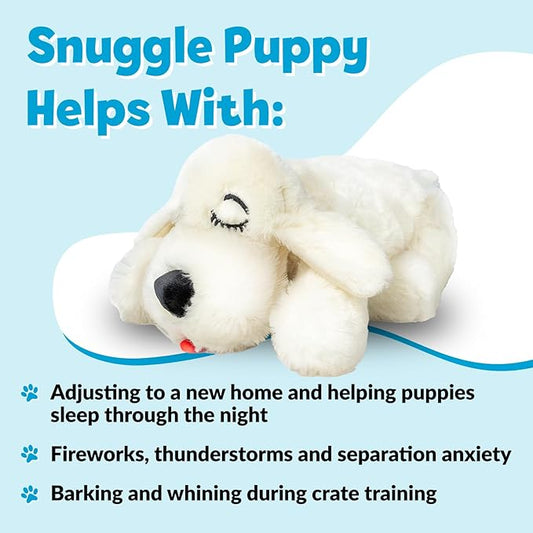 Original Snuggle Puppy Toys - Heartbeat Puppy for Dogs - Pet Anxiety Relief and Calming Aid - Comfort Dog Toys for Behavioral Training