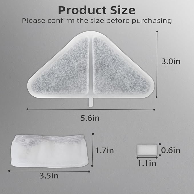 12 Pack Filters Replacements for Automatic Pet Fountains,230oz/7L Dog Multiple Filtration Dog dispensor,Filtration System Pet Fountain Filters Replacement (12 Filter+12 Mesh Bag+12 Sponge)