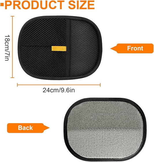 2 Pcs Pet Hair Removal Gloves,Electrostatic Pet Hair Remover,Reusable Cat & Dog Hair Remover for Couch, Furniture, Bed (Black)