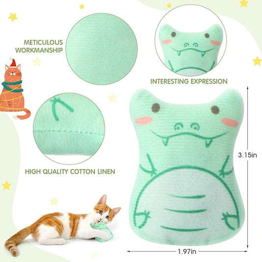 Gejoy 20 Pieces Catnip Toys for Indoor Cat Plush Cat Chew Toys Kitten Catnip Kitten Entertaining Interactive Dolls (Charming)