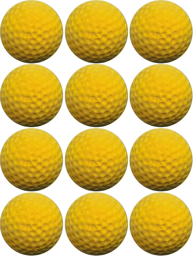 Cat Golf Balls for Indoor Cats Toy Ball Kitten Toys Interactive Cat Ball Sponge Foam Sponge Soccer Balls (Yellow)