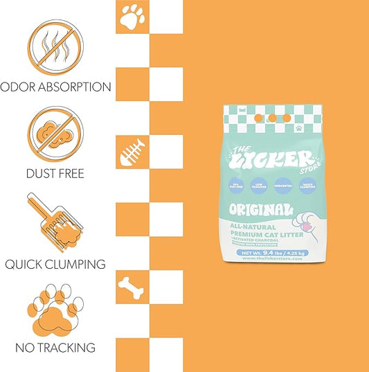 CLR2000B-SET3 Unscented Premium Clumping Bentonite Clay Cat Litter w/Activated Charcoal, Natural Odor Control, 99% Dust-Free, 9.37 LBS (Set of 3)