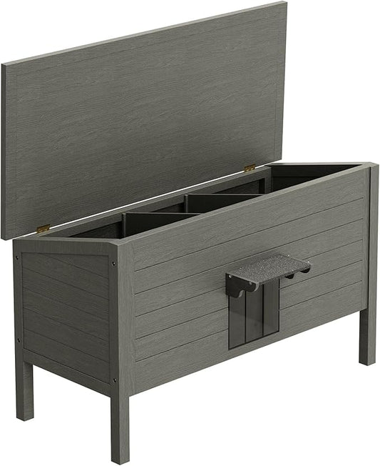 Outdoor Cat House for Multiple Feral Cat, Insulated All-Round Foam, Weatherproof, Wood Large Size 47.24" L*21.65" W*26.77" H PG01DHZ