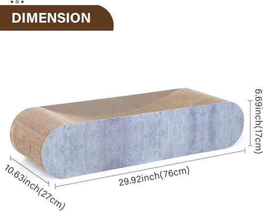 FluffyDream 2 in 1 Cat Scratcher Cardboard, Cat Scratching Board Furniture Protector, Cat Scratching Post, Cat Beds for Indoor Cats, Infinity Shape, X-Large