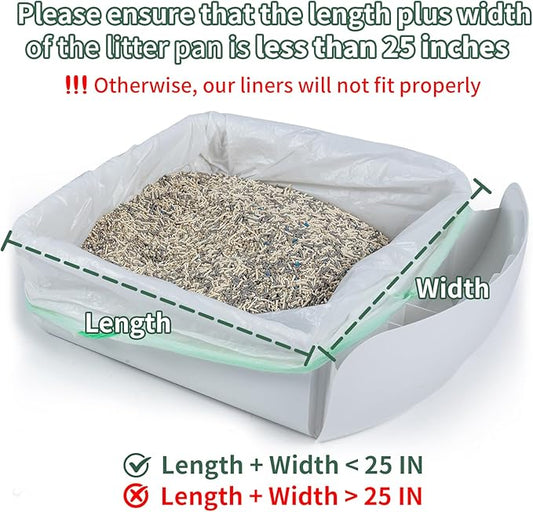ANWA 40 Count Cat Litter Box Liners for Automatic Cat Litter Box and Litter Box Robot 4/3, Heavy-Duty, Extra Thick