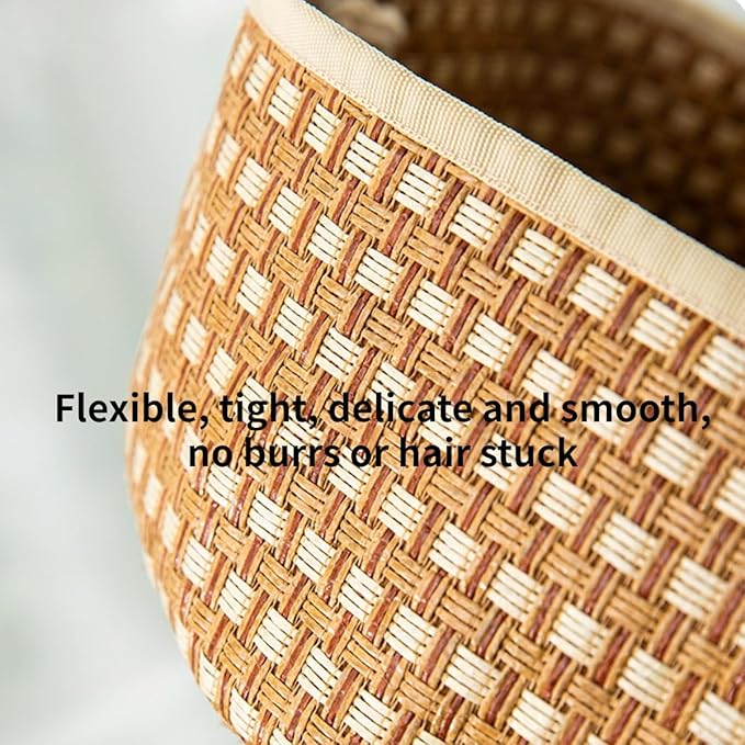 Breathable Pet Cage Hammock with Metal Hooks, Rattan and Bamboo Woven Cat Hammock for Kittens, Rabbits, Small Dogs, Cat Hanging Bed for Cage (Brown)