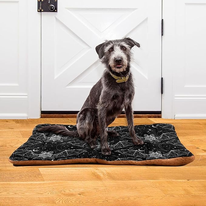 Bat Halloween Pet Bed Cute Dog Bed Mat Absorbing Non Slip Pad Pet Sleeping Mat for Small, Medium, and Large Dogs Puppy Cat 24 in x 18 in