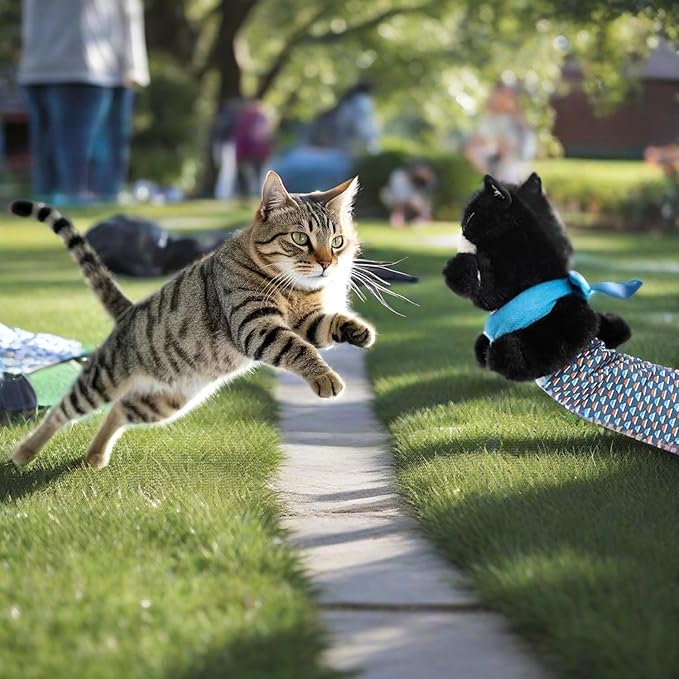 Mouse and Cat Wrestling Toy Puppet, Wrestler Play Doll Glove, Animal Arm Hand Funny Interactive Mice Cat Toy for Pet Lovers