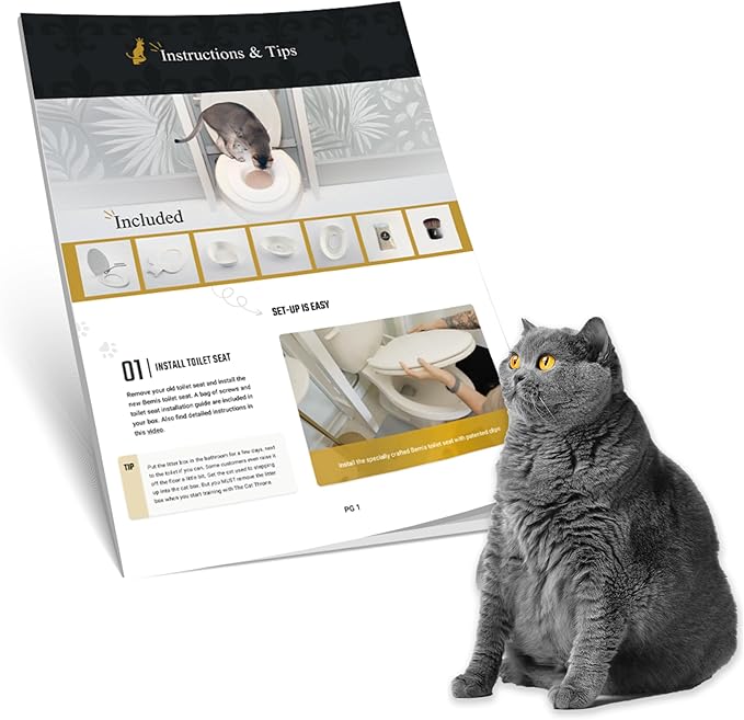 System™ – A Premium, Humane Cat Toilet Training Kit | The First Vet-Approved and Permanent Solution to Toilet Train Cats of All Ages (Round)