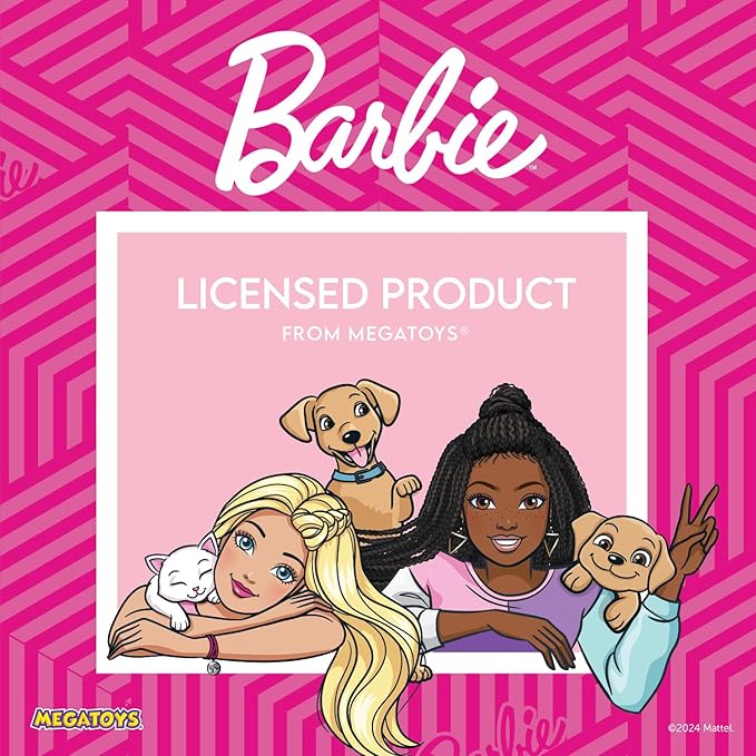 Barbie Plush Car Pet Bed- Themed Plush Pink Pet Bed for Dogs and Cats – Soft and Cozy Pet Bed with Barbie Pillow and Car Design