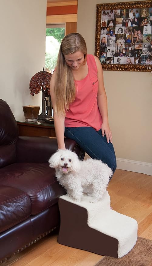 Pet Gear Easy Step II Pet Stairs, 2 Step for Cats/Dogs Up to 75-Pounds, Portable, Removable Washable Carpet Tread, No Tools Required