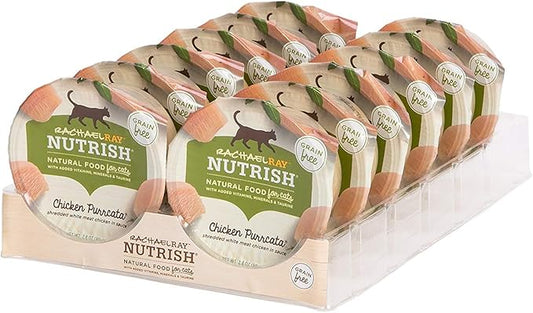 Rachael Ray Nutrish Natural Premium Wet Cat Food, Chicken Purrcata, 2.8 Ounce Tub (Pack of 12), Grain Free