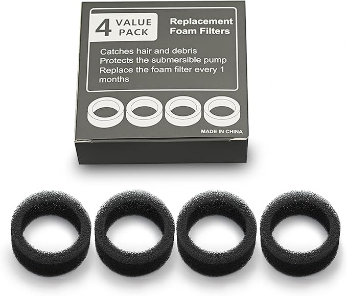 Cat Water Fountain Filter, Multiple Filtration Pet Water Fountain Replacement Filter,4 or 8 Packs of Cotton Activated Carbon Cat Fountain Filter(Sponge 4 Pack)