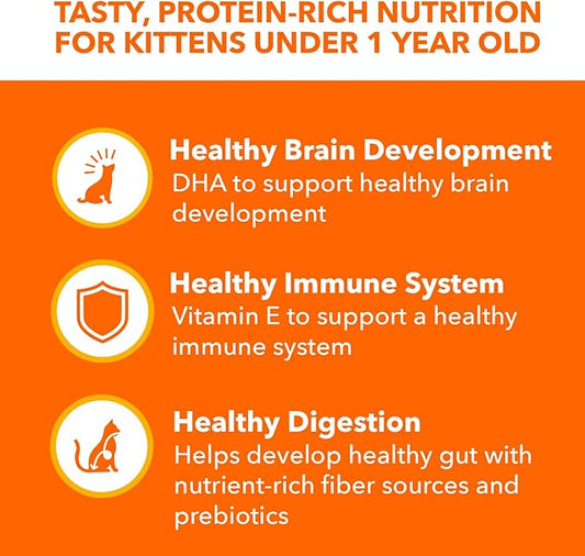IAMS Perfect Portions Healthy Kitten Grain Free Wet Cat Food Cuts in Gravy, Chicken Recipe, 2.6 oz. Easy Peel Twin-Pack Trays (24 Count, 48 Servings)