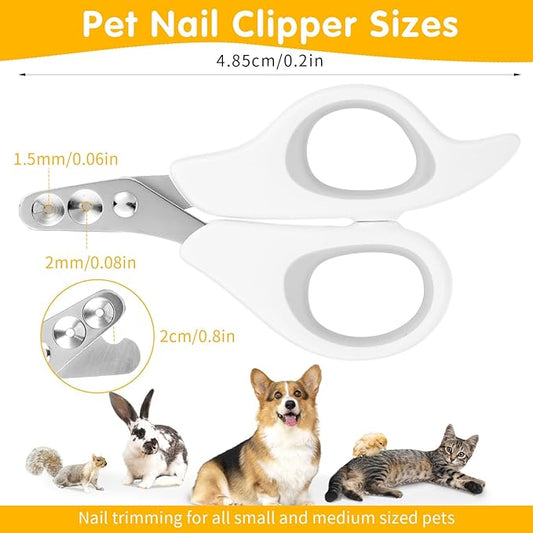 Cat Nail Clippers with Circular Cut Hole, Dogs Pets Nail Clippers & Trimmers Puppy Nail Clippers Cat Claw Trimmer with Safety Guard -Avoid Over Cutting Pet Nail Clippers for Novice Pet Families