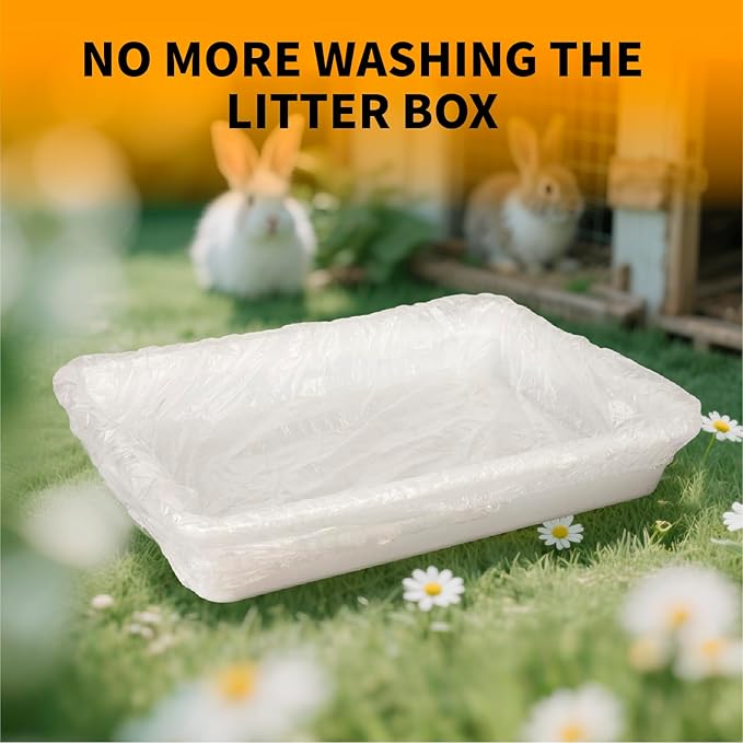 Small Animal Bedding & Litter,50 pcs Disposable Rabbit Cage Liner Bags 3s Quick Clean for Bunny Cat Guinea Pig Ferret Chinchilla
