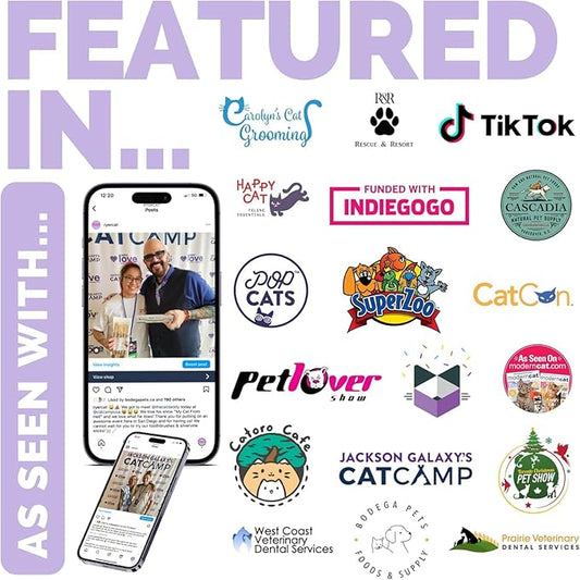 RYERCAT Set of 2 Dual Sided Cat Toothbrush - Kitten Toothbrush with Micro Head to fit into Cat/Kittens Mouth - Cat Dental Care Supplies - Pet Toothbrush for Cats(Lavender Purple & Ocean Blue)