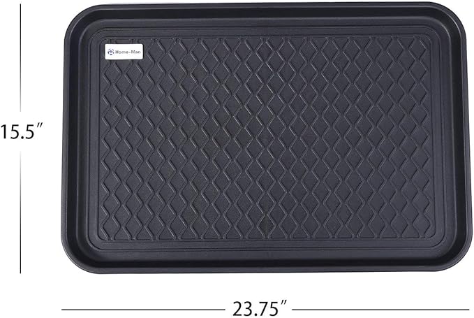 Multi-Purpose Boot Mat, Shoe Mat, Pet Bowl Tray, Waterproof for Indoor and Outdoor Floor Protection, 24" x 15"/2 Pack