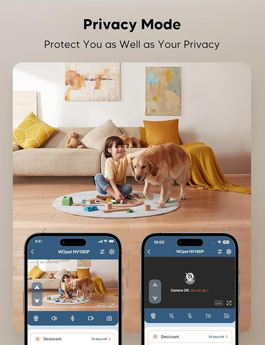 WOPET Automatic Cat Feeder with Camera for Two Cats, 5G WiFi Dog Feeder, 1080p HD Automatic Pet Feeder with Night Vision for Cat & Dog, SD Card Storage & 2-Way Audio