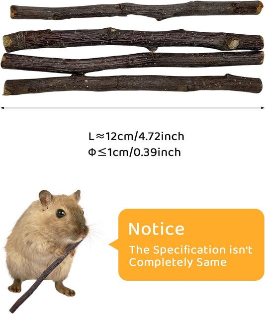 Apple Sticks 300g(0.7LB) Small Animals Wooden Pet Chew Treats Toys for Guinea Pigs Hamsters Rabbits Chinchillas Squirrels Small Animal Molar Wood Treats Toys