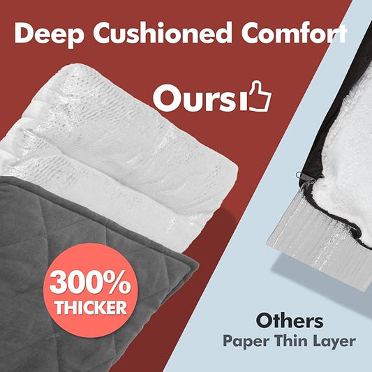 Mora Pets Self Heating Cat Bed Self Warming Pet Bed Ultra Warm Thermal Dog Bed Mat 36x24 Inches with Removable Cover Outdoor Indoor for Cats and Small Medium Dogs Machine Washable