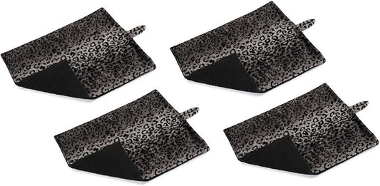 Prairie Horse Supply Quality Thermal Cat Mat and Free Cat Toy (Grey Leopard) (2 Mats) Cozy Self Heating Warming Kitty Kitten Puppy Small Dog Bed, Reversible Washable Pad, No Electricity